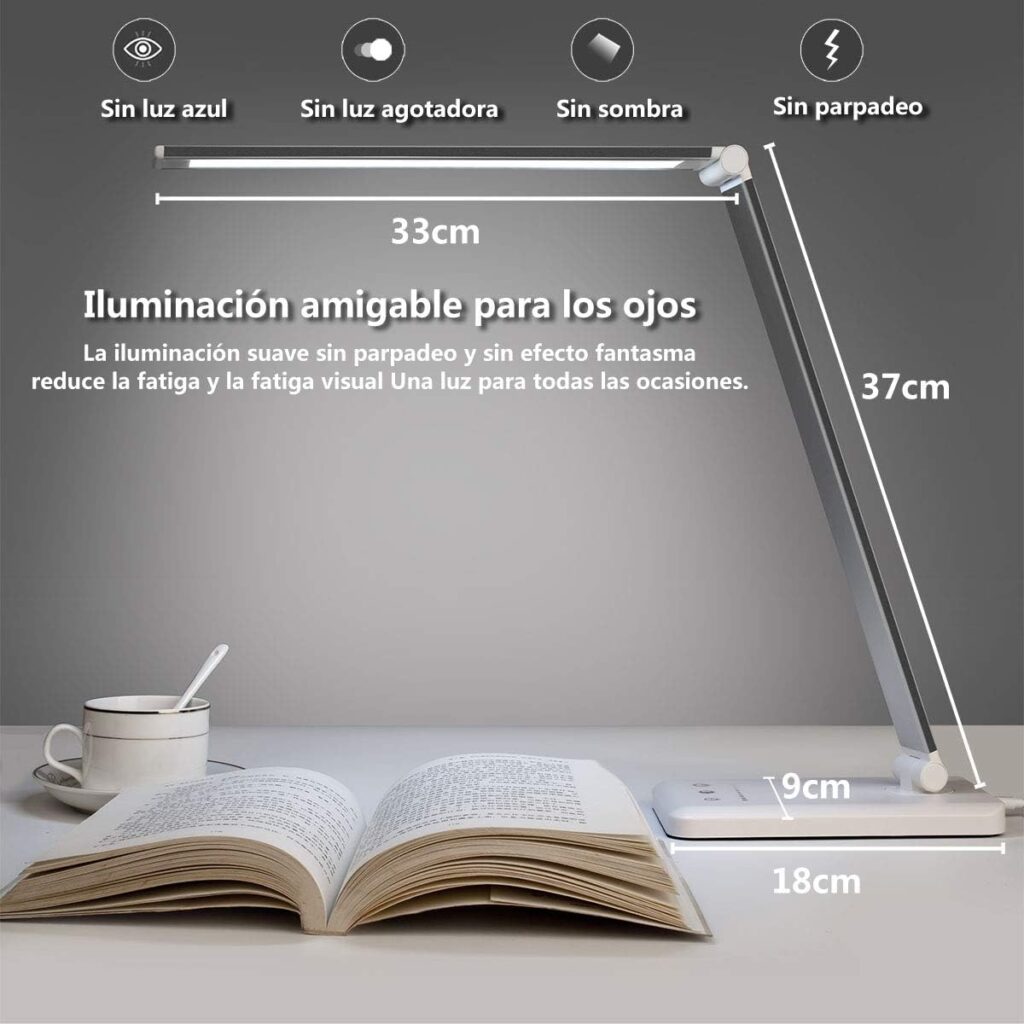 lampara Slator Flexo, libro, café