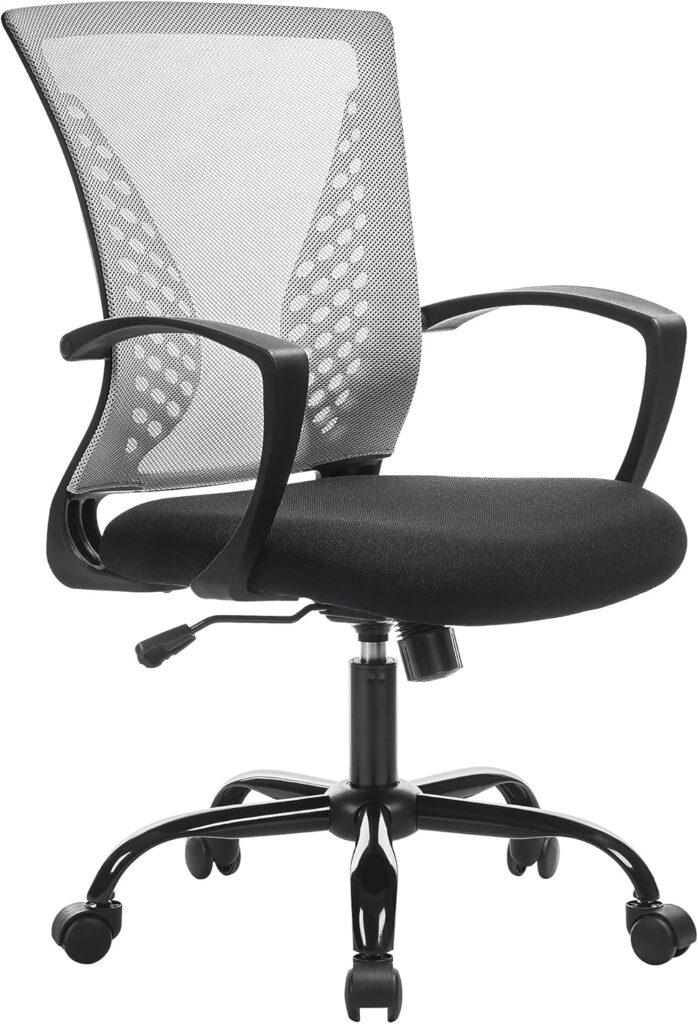 Silla de escritorio ajustable negro y gris