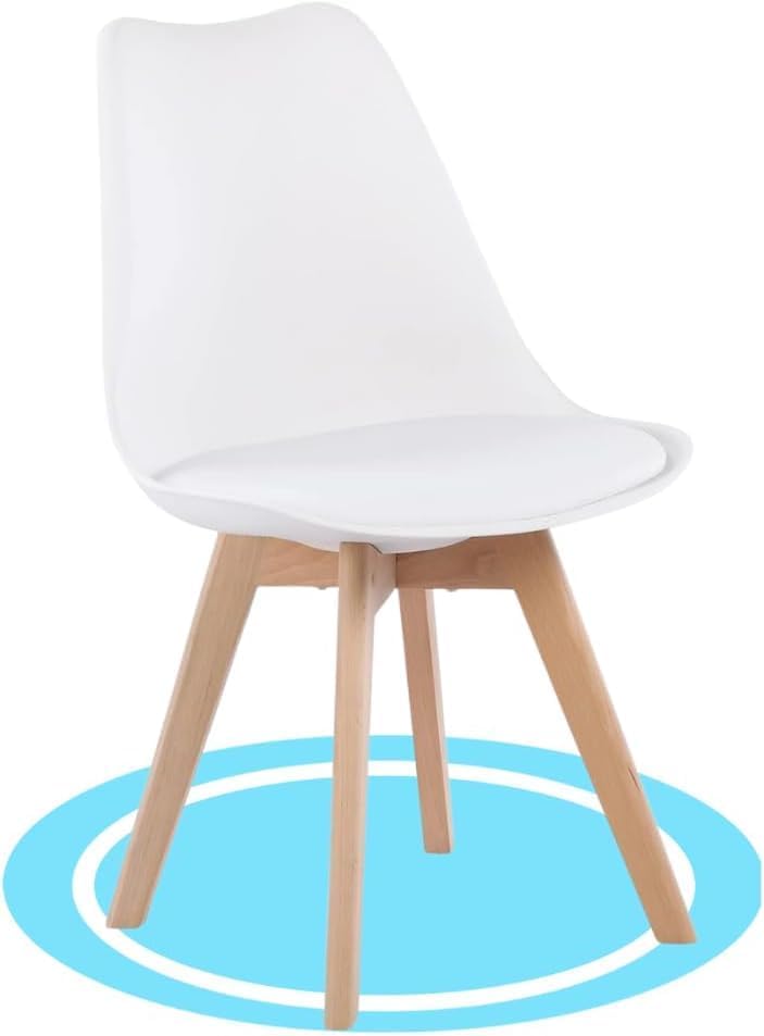 silla color blanco patas de madera