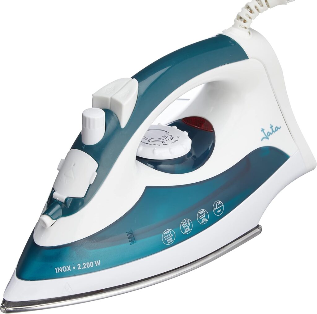 Plancha de vapor azul y blanco